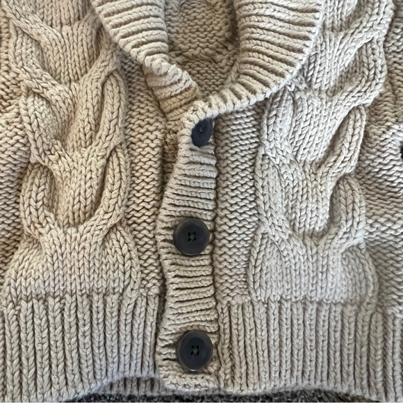 Banana Republic Baby Chunky Cable Knit Sweater Cardigan Jacket 18-24M - Picture 9 of 10